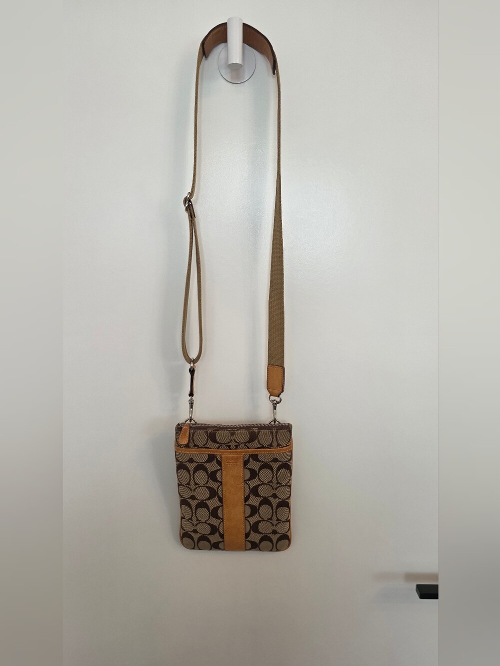 Coach Tan Signature Crossbody Bag